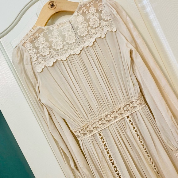 NWT Spell & the Gypsy Collective Off White Le Gauze Lace Duster - Picture 14 of 17